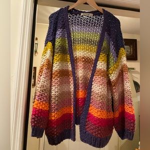 Three Bird Nest Rainbow Cardigan